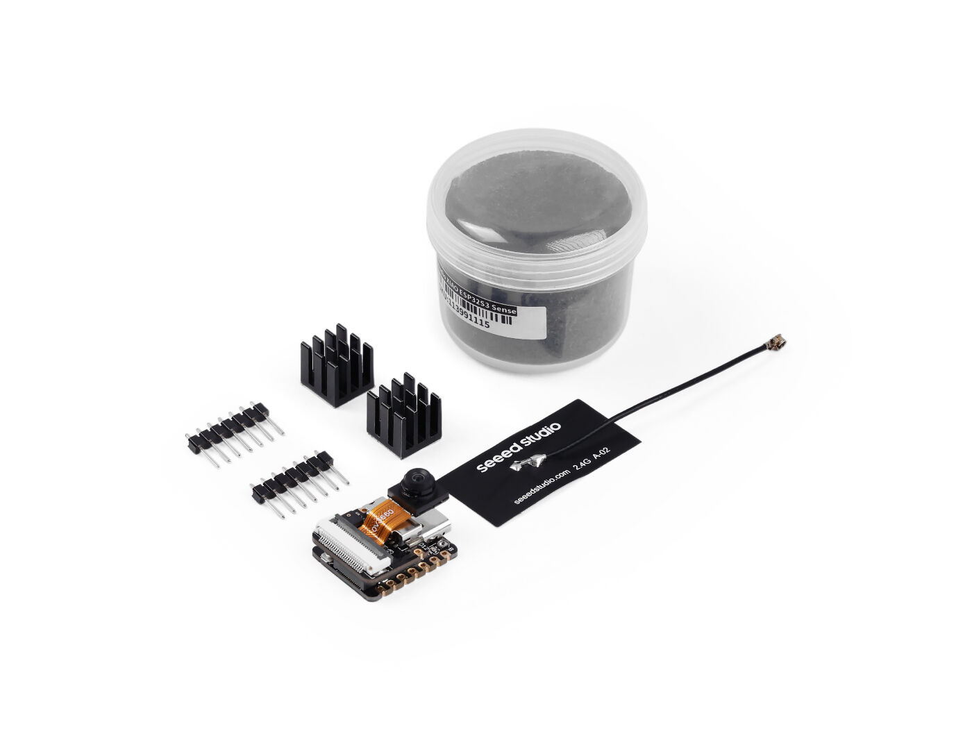 Seeed Studio XIAO ESP32S3 Sense - 2.4GHz Wi-Fi, BLE 5.0, OV3660 camera sensor, digital microphone, 8MB PSRAM, 8MB FLASH
