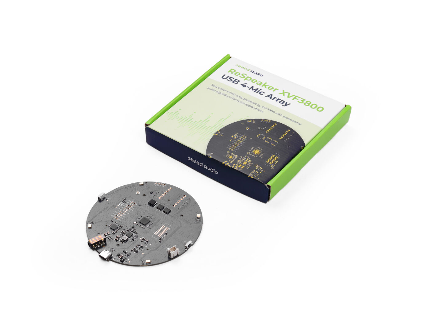 reSpeaker XMOS XVF3800 – AI-powered 4-Mic Array for Clear Voice Even in Noise