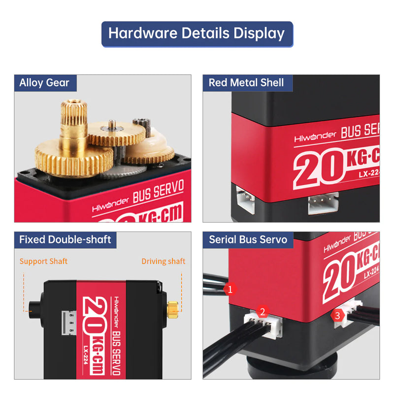 Load image into Gallery viewer, Hiwonder LX-224 Serial Bus Servo with Three Connectors /20KG Large Torque
