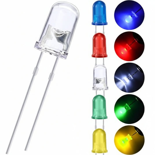 Transparent Diffused 5mm LED (Pack of 10)