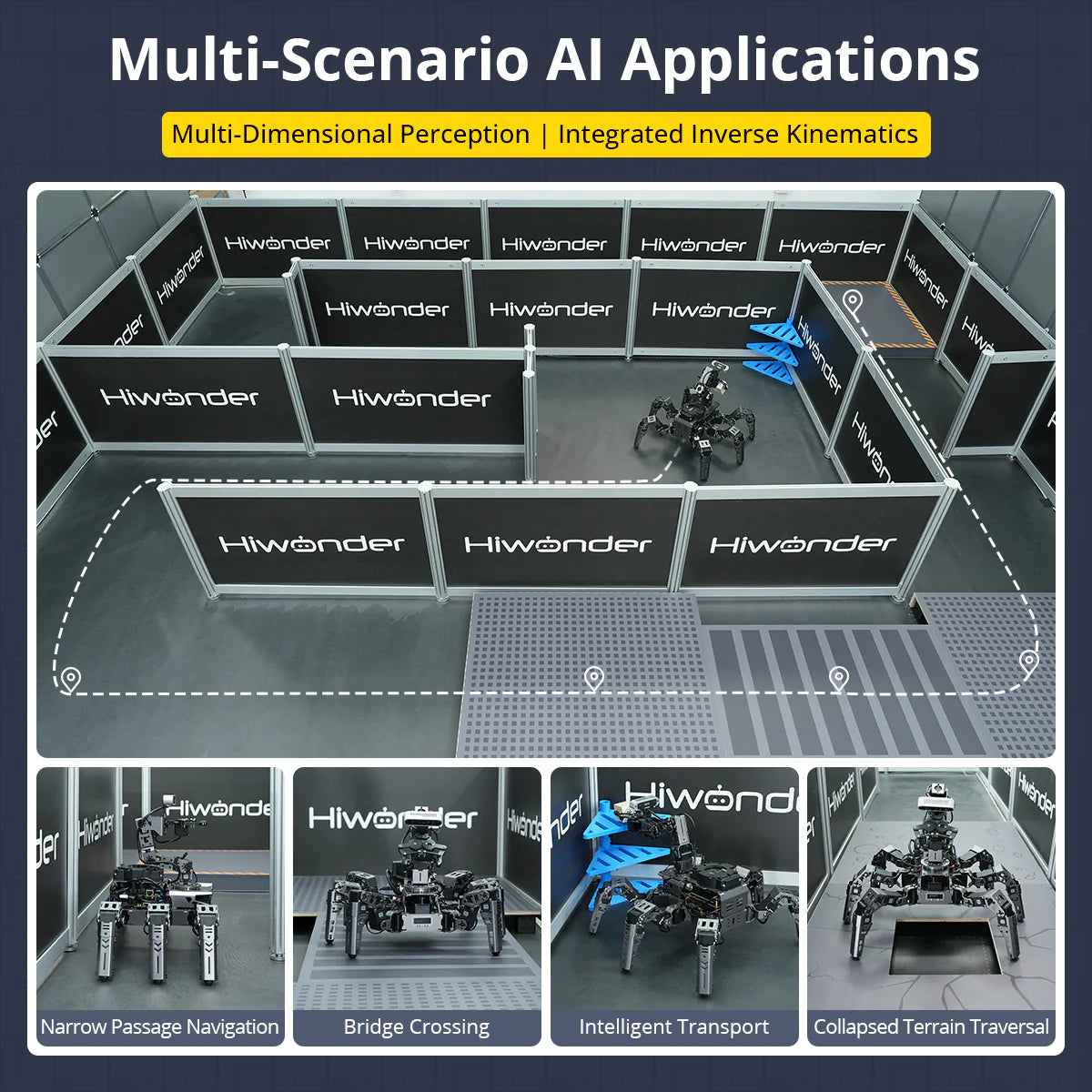 ROSpider ROS2 Hexapod Robot with Jetson/Raspberry Pi, Multimodal Large AI Models, ChatGPT, 3D Vision, SLAM Mapping & Navigation