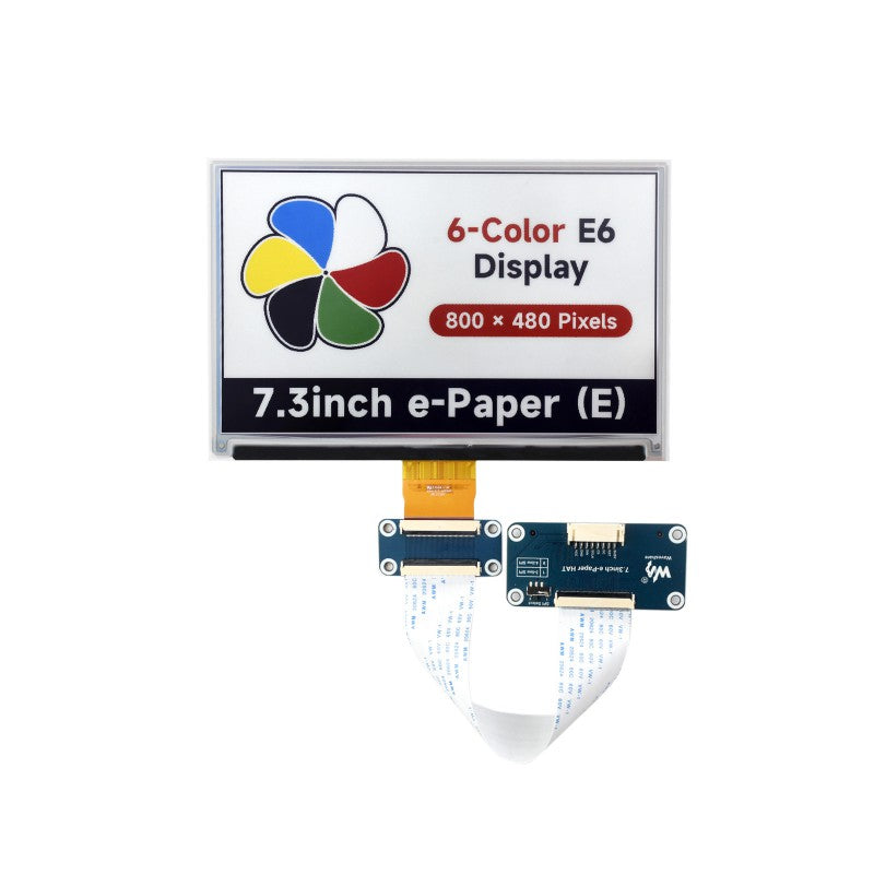 Load image into Gallery viewer, 7.3inch 6-Color E-Paper Display, Low Power Consumption, 800×480 pixel
