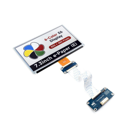 7 Color Screen 7.3 Inch 6 Color E-Paper Display - Low Power SPI Module 800x480 ...