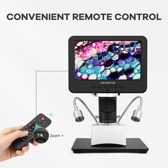 AD246S-M/AD249S-M 3 lenses 10/7 inch LCD HDMI Digital Microscope