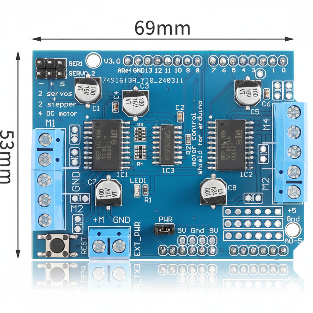 L293D DC Stepper Motor Control Shield Servo Driver Expansion Board