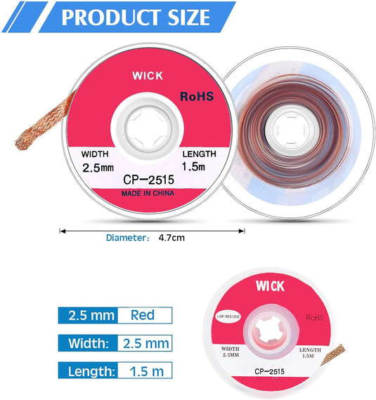 Solder Wick (Desoldering Braid) – Copper, Fluxed