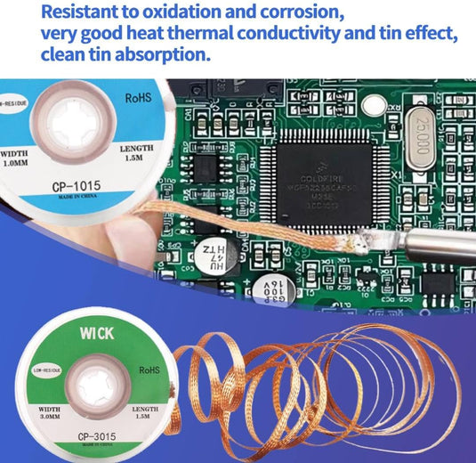 Solder Wick (Desoldering Braid) – Copper, Fluxed
