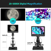AD269S Home Lab Biological 5-Lenses HDMI Digital Microscope