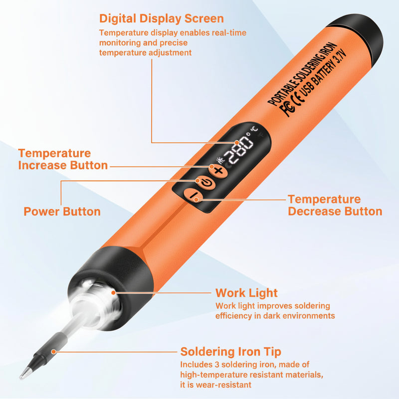 Load image into Gallery viewer, USB Soldering Iron Set Mini Digital Electric Soldering Iron Kit
