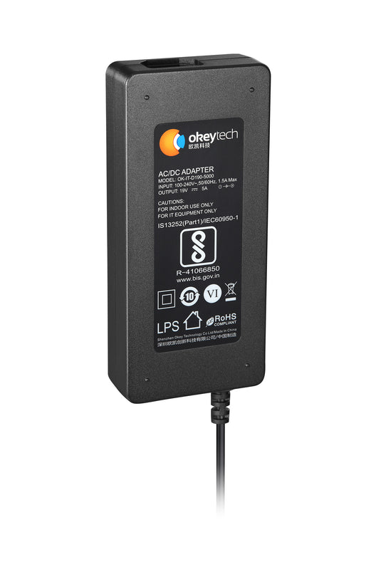 19V 5A (85W) Power Adapter - BIS Certified (2.5mm X 5.5mm)