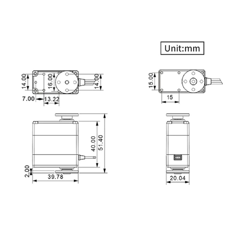 Load image into Gallery viewer, Hiwonder LDX-227 Full Metal Gear Digital Servo with Dual Ball Bearing for Robot(Control Angle 270)
