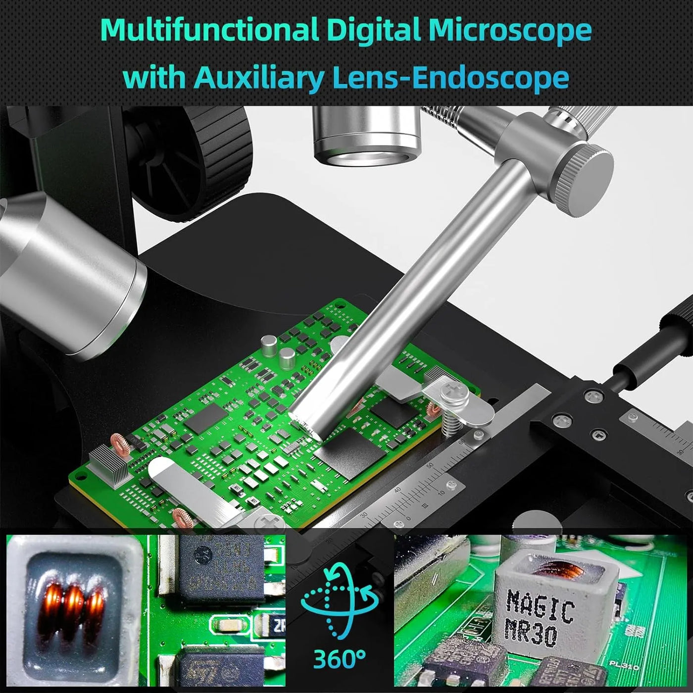 AD269S Home Lab Biological 5-Lenses HDMI Digital Microscope