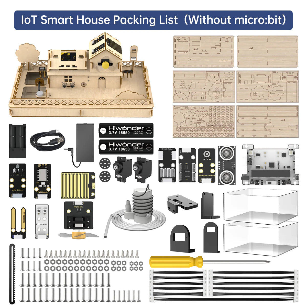 Hiwonder IoT Smart House Kit for Electronic DIY Education Support micro:bit Programming