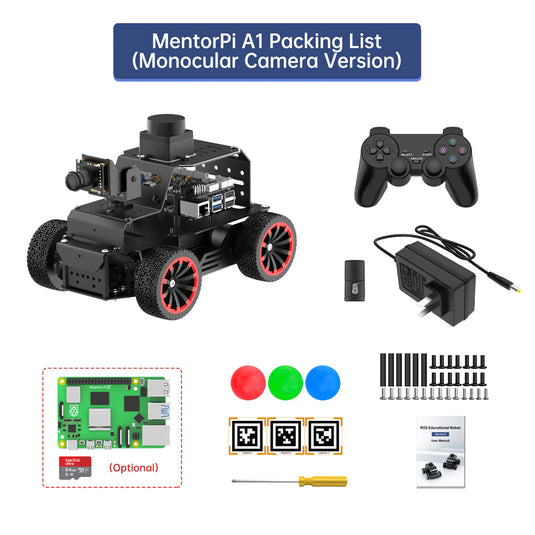 Hiwonder Raspberry Pi 5 Robot Car MentorPi A1 Ackermann Chassis ROS2