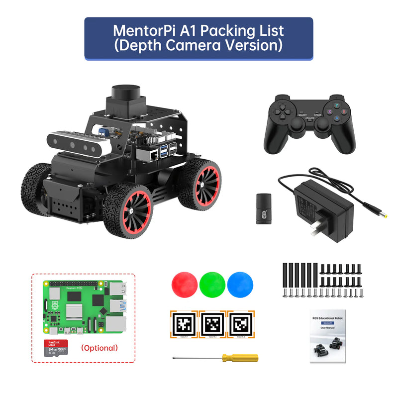 Load image into Gallery viewer, Hiwonder Raspberry Pi 5 Robot Car MentorPi A1 Ackermann Chassis ROS2
