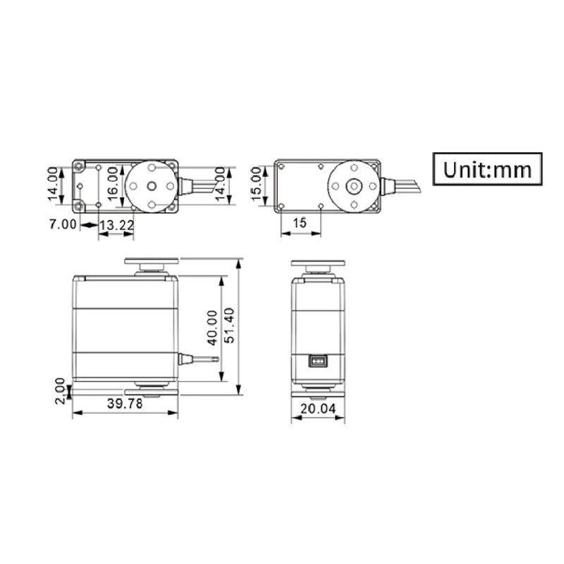 Load image into Gallery viewer, Hiwonder LD-220MG Full Metal Gear Digital Servo with Dual Ball Bearing,Metal Servo Horn, Metal Bracket for Robot

