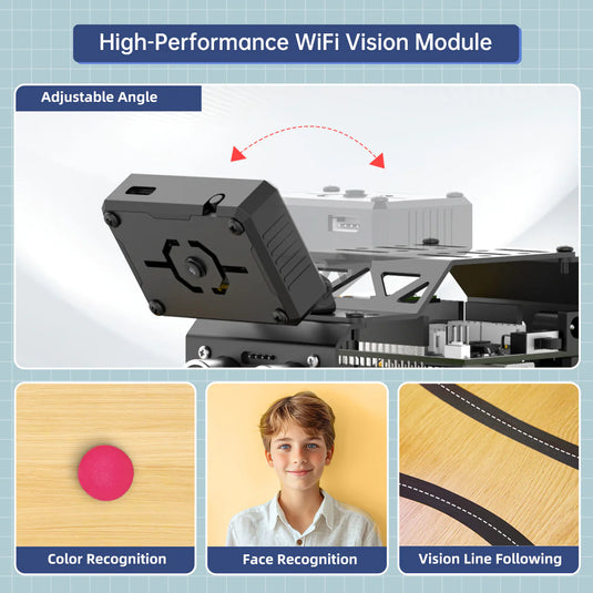 Hiwonder miniAuto AI Vision Robot Base on Arduino UNO R3 Controller with 360° Omnidirectional Mecanum Wheels