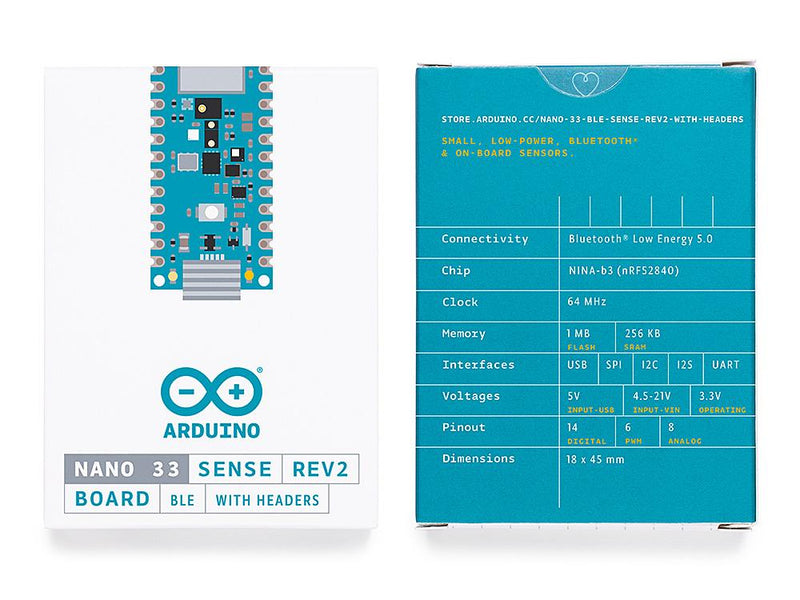Load image into Gallery viewer, Arduino Nano 33 BLE Sense Rev2 with headers (ABX00070)
