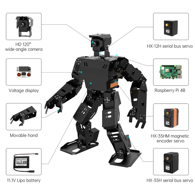 Load image into Gallery viewer, AiNex ROS Education AI Vision Humanoid Robot Powered by Raspberry Pi
