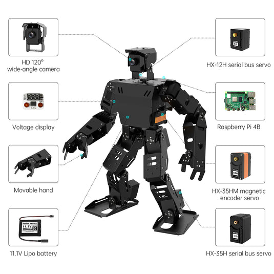 AiNex ROS Education AI Vision Humanoid Robot Powered by Raspberry Pi
