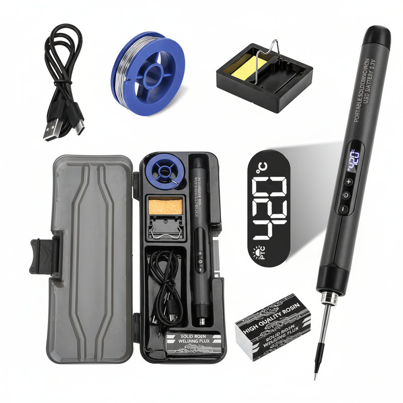 Load image into Gallery viewer, USB Soldering Iron Set Mini Digital Electric Soldering Iron Kit
