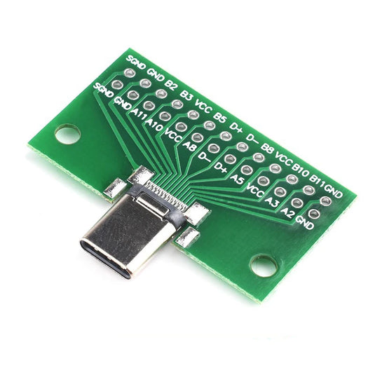 USB 3.1 Test PCB Board Adapter Type C 24P 2.54mm Connector