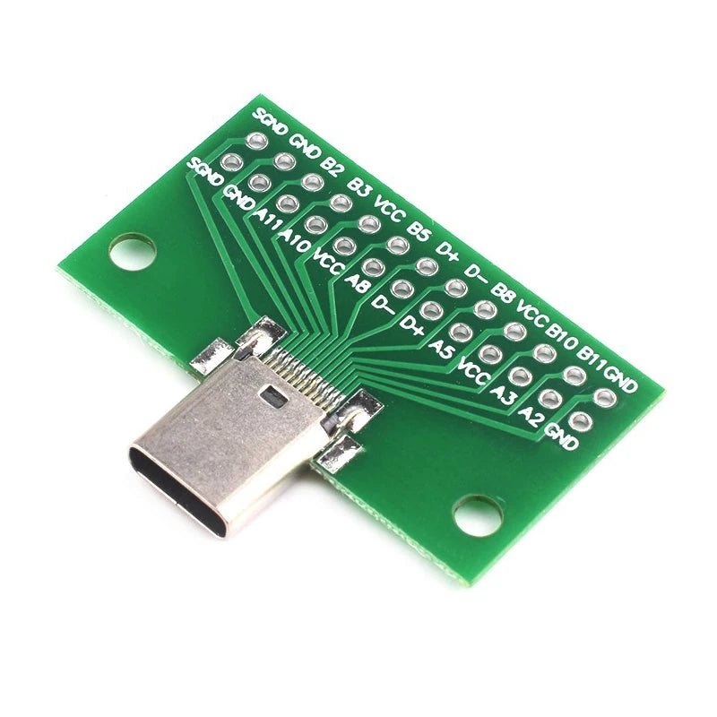USB 3.1 Test PCB Board Adapter Type C 24P 2.54mm Connector