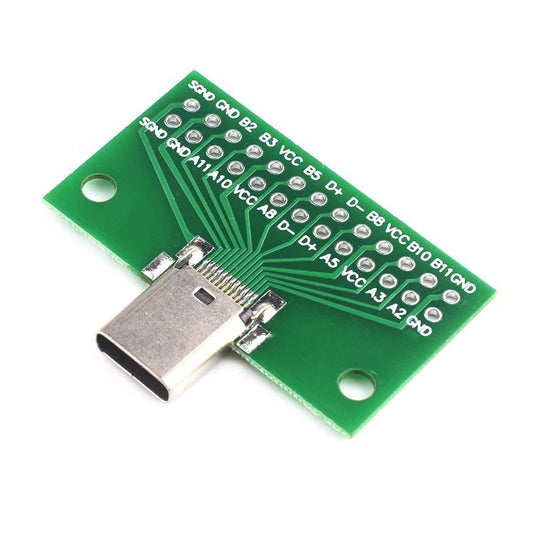 USB 3.1 Test PCB Board Adapter Type C 24P 2.54mm Connector