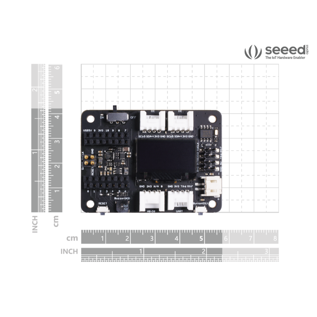 Seeed Studio Expansion Board for XIAO with Grove OLED - IIC, Uart, Analog/Digital