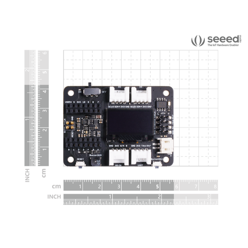 Load image into Gallery viewer, Seeed Studio Expansion Board for XIAO with Grove OLED - IIC, Uart, Analog/Digital
