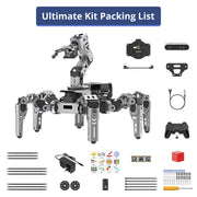 ROSpider ROS2 Hexapod Robot with Jetson/Raspberry Pi, Multimodal Large AI Models, ChatGPT, 3D Vision, SLAM Mapping & Navigation