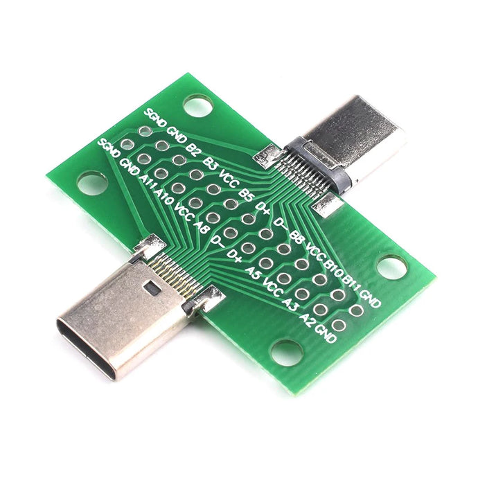 USB 3.1 Test PCB Board Adapter Type C 24P 2.54mm Connector