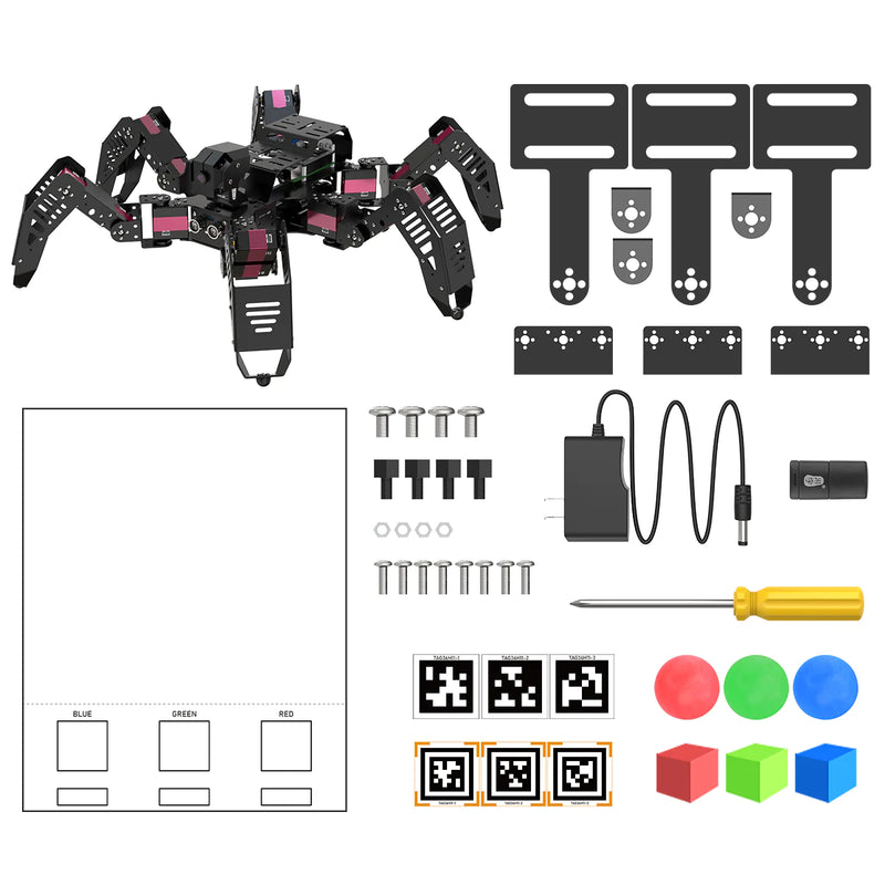 Load image into Gallery viewer, SpiderPi: Raspberry Pi based AI Vision Hexapod Robot
