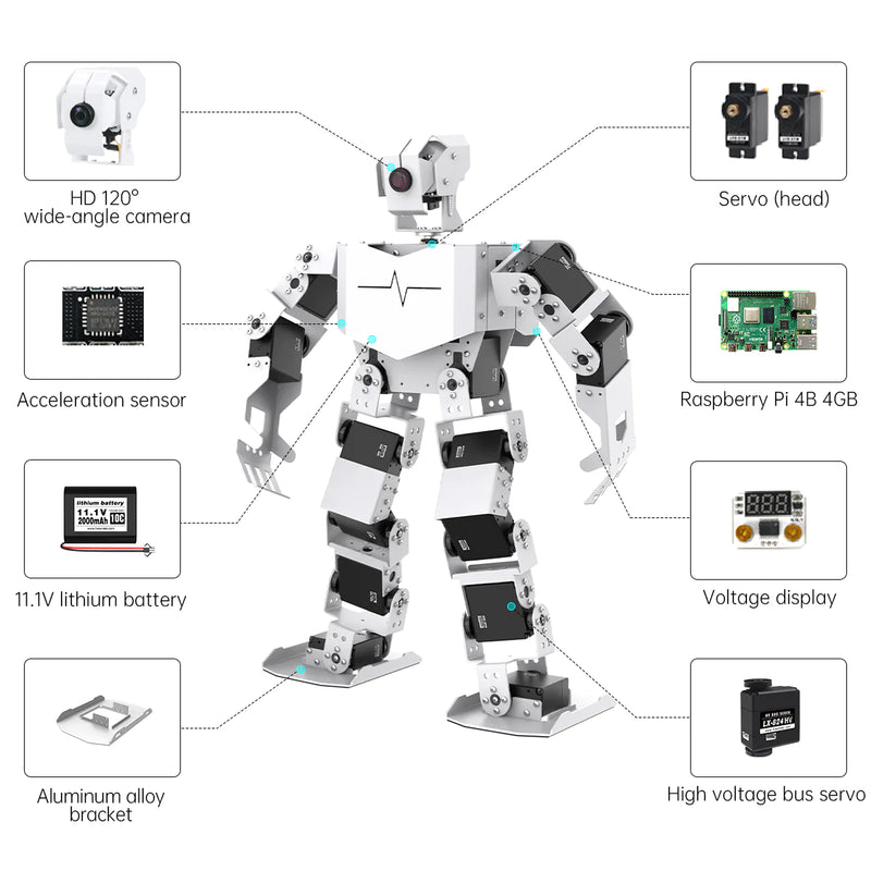 Load image into Gallery viewer, TonyPi Hiwonder AI Intelligent Visual Humanoid Robot
