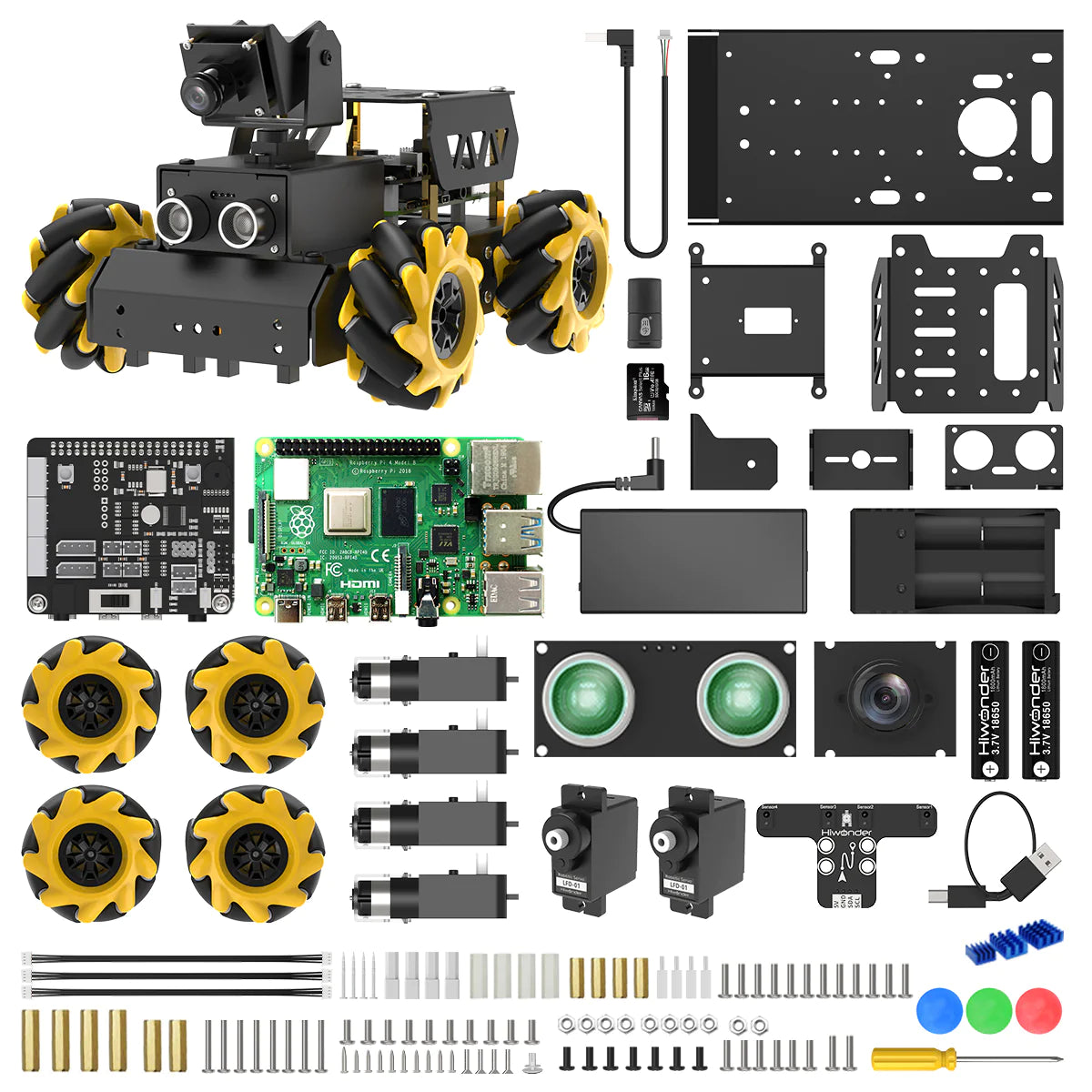 TurboPi Raspberry Pi Omnidirectional Mecanum Wheels Robot Car