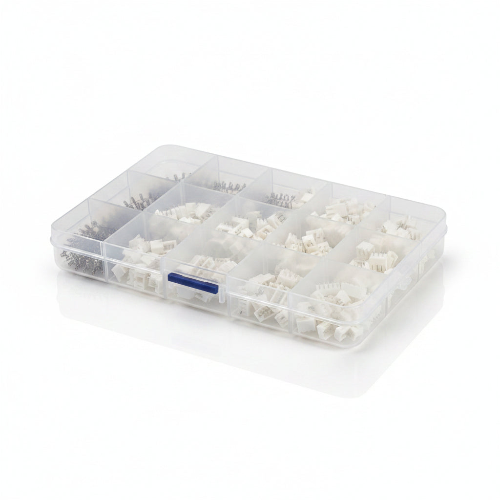 460PCS JST-PH 2.0 Connector Kit – 2 to 6 Pin Male/Female Plug Housing with Crimp Terminal Assortment Box