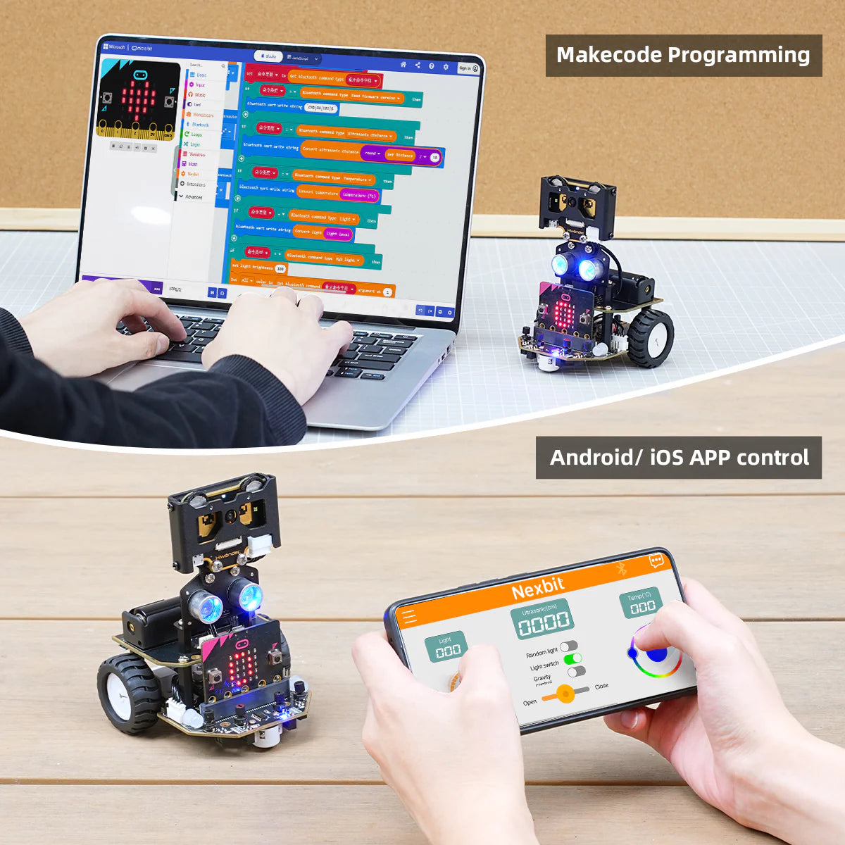 AI Vision Robot Nexbit, micro:bit Programming Educational Robot