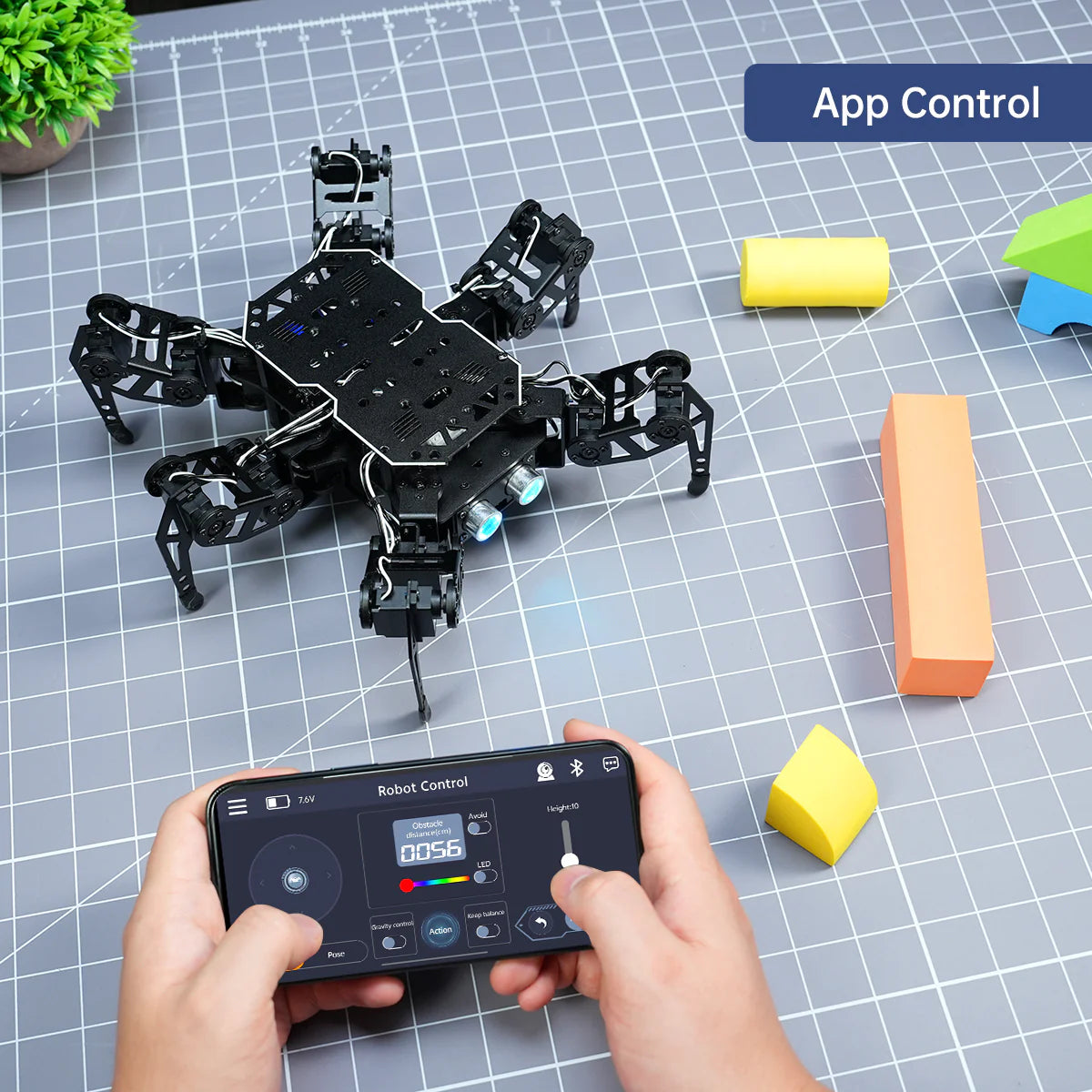 miniHexa AI Hexapod Robot with AI Vision & Voice Interaction