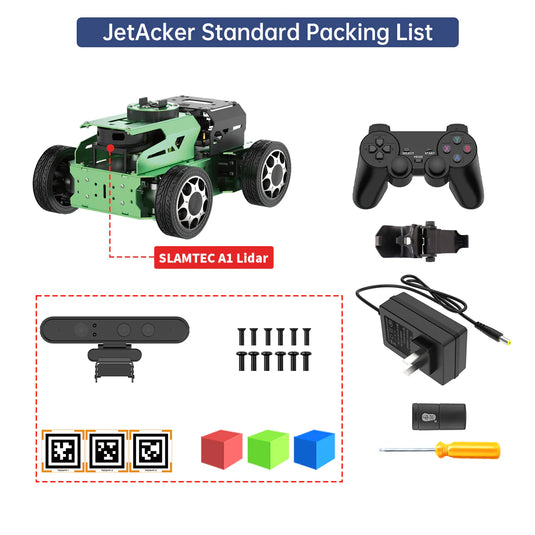 JetAcker ROS Education Robot Car with Ackerman Structure Powered by Jetson Nano