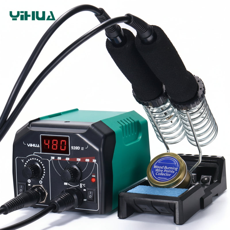 Load image into Gallery viewer, 939D-II 3in1 Constant temperature LED digital display Wood Burning tools Pyrography Station
