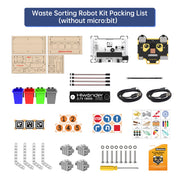Waste Sorting Robot Kit: Hiwonder AI Vision Waste Classification Kit with Audio Broadcast Powered by micro:bit