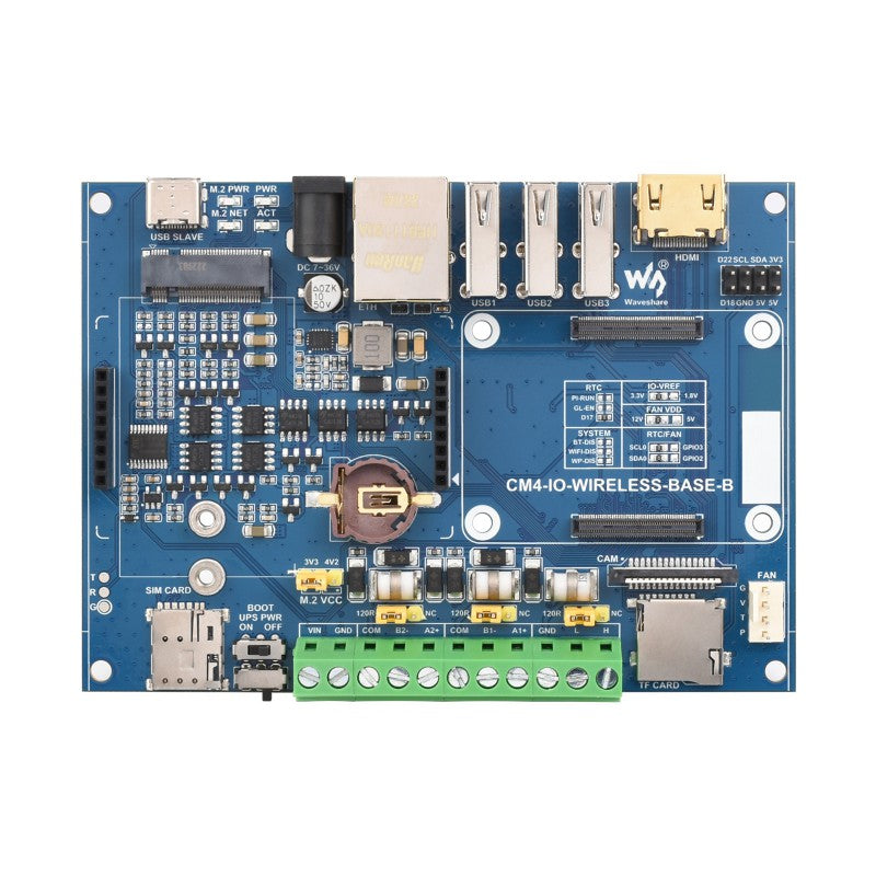 Load image into Gallery viewer, Industrial IoT 5G/4G Wireless Expansion Module Designed for Raspberry Pi Compute Module 4, With UPS Module
