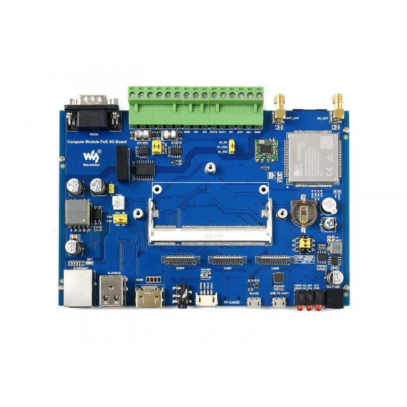 Load image into Gallery viewer, Compute Module Industrial IoT Base Board, 4G / PoE Feature, For Raspberry Pi CM4S / CM3 Series
