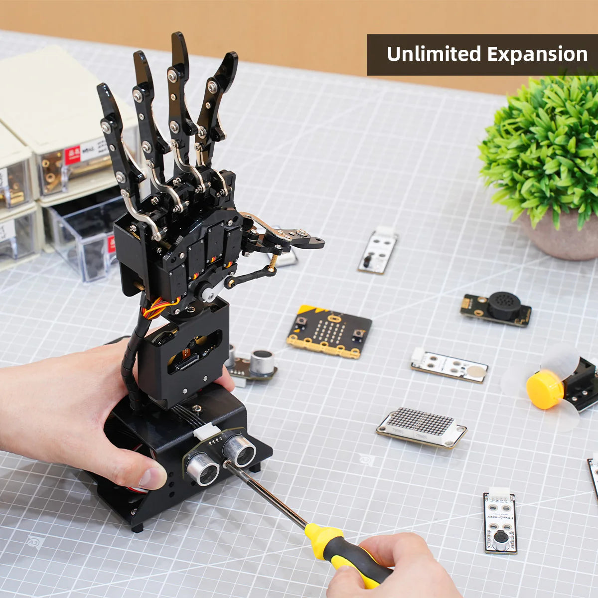 Open-Source Robotic Hand AiHand Powered by micro:bit V2