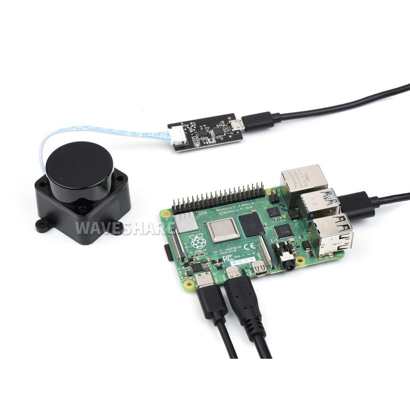D500 Developer Kit, DTOF Laser Ranging Sensor, 360° Omni-Directional Lidar, UART Bus