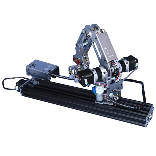 Industrial Multi Axis Robotic Arm with Micro-Stepping and Suction Cup/Stepper Motor Claw