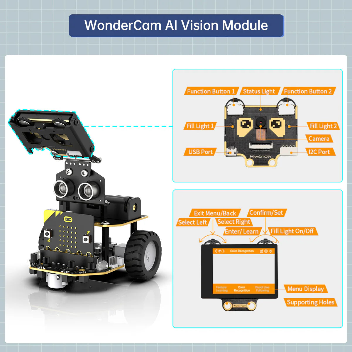AI Vision Robot Nexbit, micro:bit Programming Educational Robot