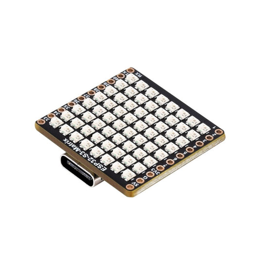 ESP32-S3 Development Board, Onboard 8×8 RGB LED Matrix and QMI8658C Attitude Sensor