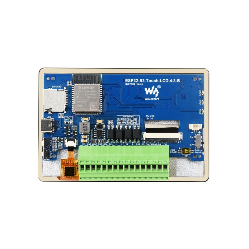 ESP32-S3 4.3inch Touch LCD Development Board Type B, 800×480, 5-point Touch, 32-bit LX7 Dual-core Processor