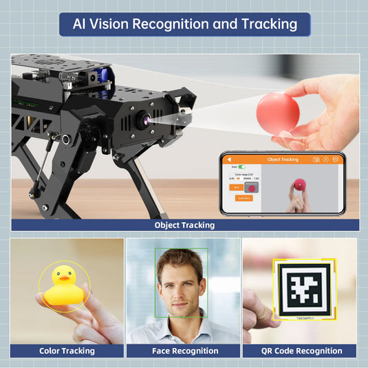 PuppyPi ROS Quadruped Robot with Raspberry Pi, Integrated with Large AI Model (ChatGPT)